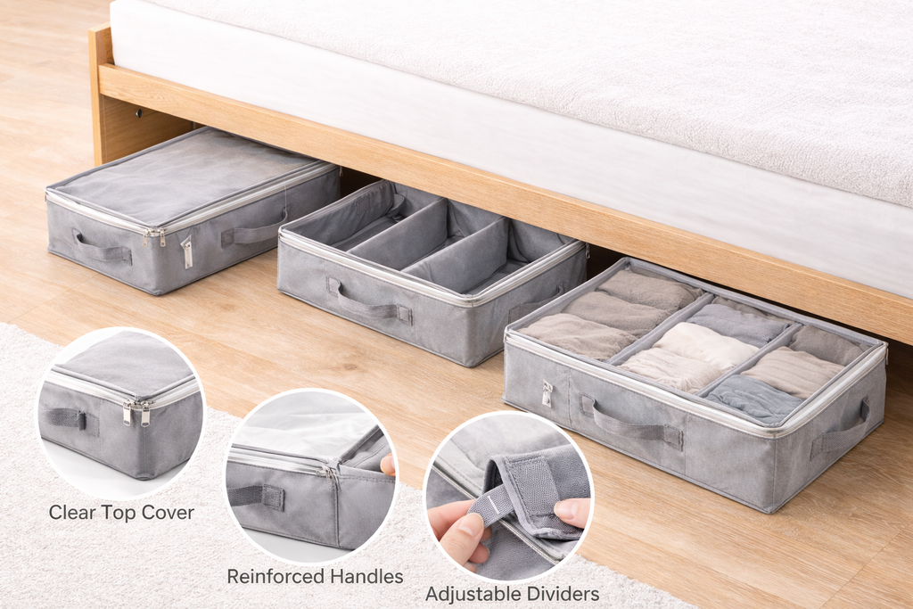 Under-Bed Fabric Storage Organizer