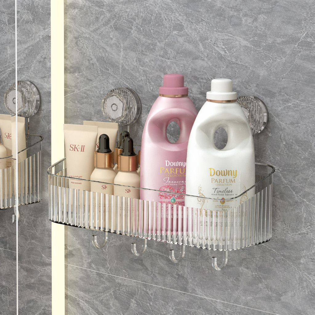 Wall-Mounted Shower Storage Shelf