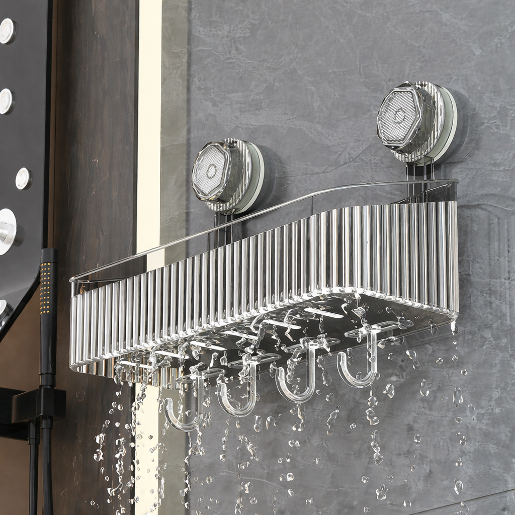 Wall-Mounted Shower Storage Shelf